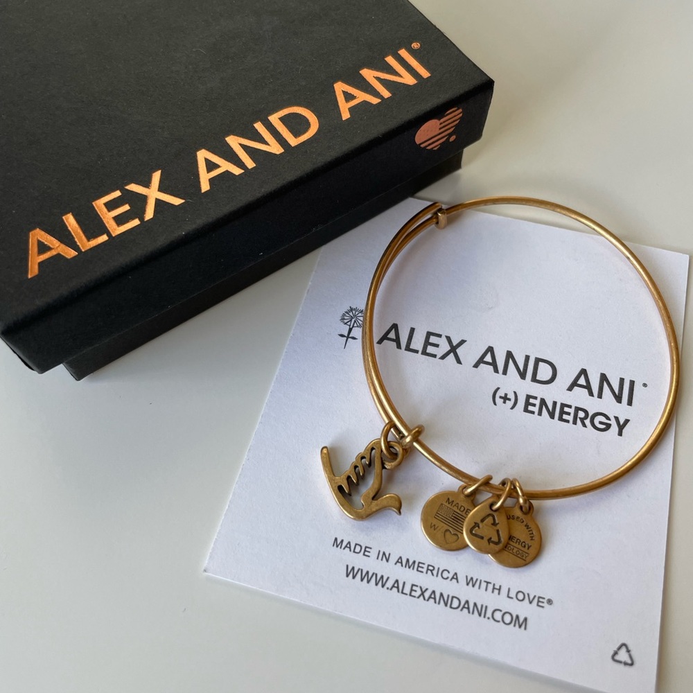 Alex+Ani Sacred Dove bangle bracelet